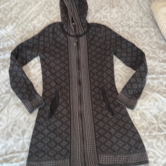 Athleta Women’s Size small double zip up sweater with hood and pockets - Picture 1 of 6